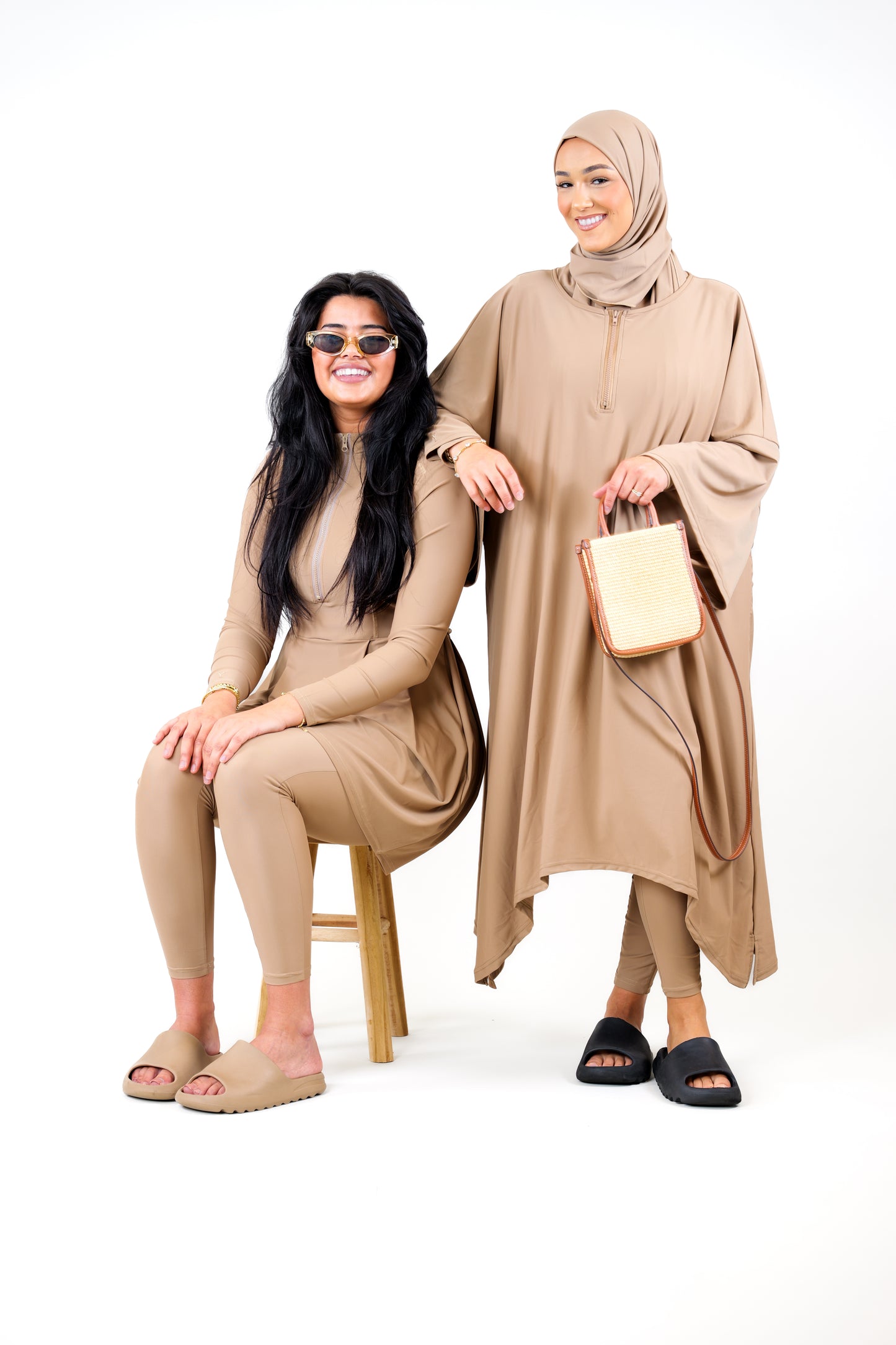 Caramel burkini + cover-up