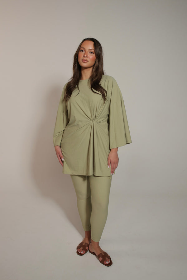 Matcha Knot burkini with legging