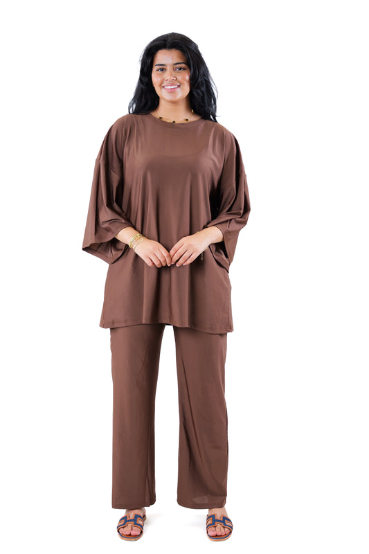 Brown Burkini - Wide Pants