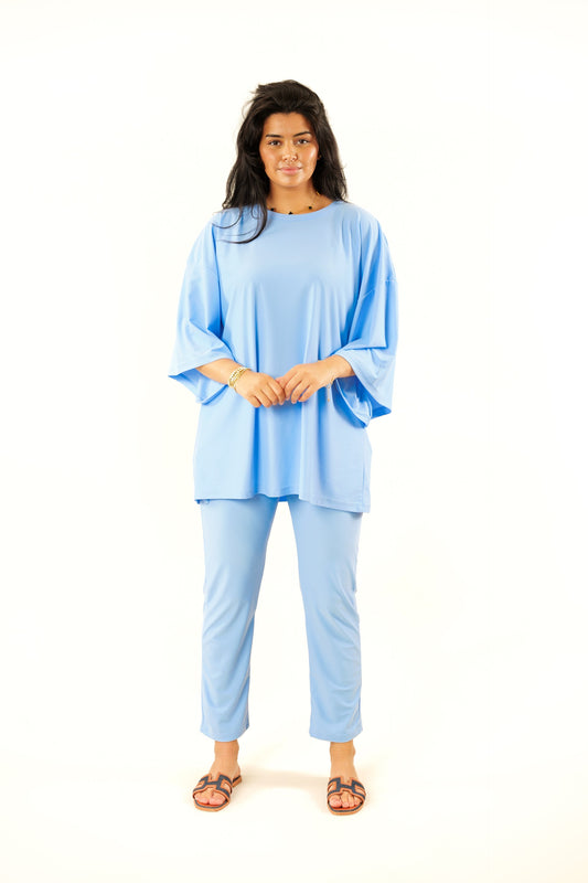 Light Blue Burkini - Loose fit legging