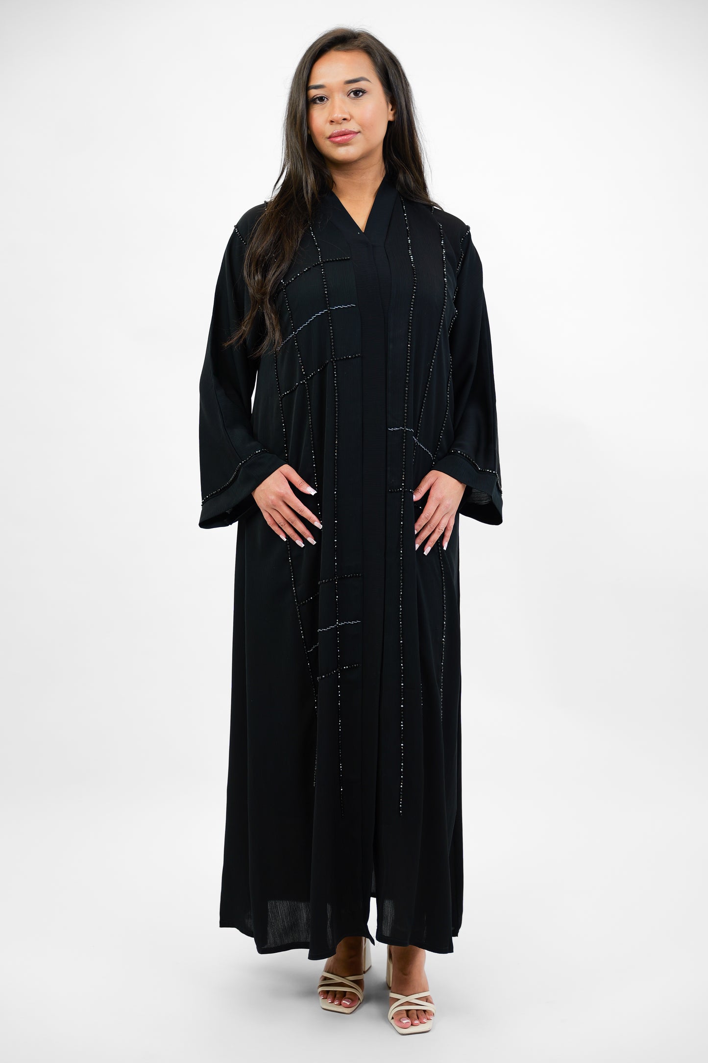 Stone Abaya - Black