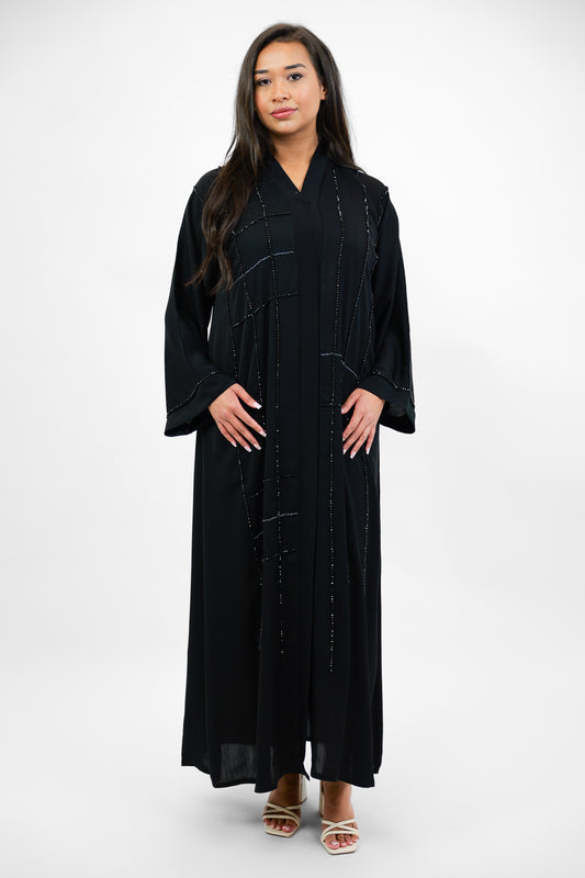 Stone Abaya - Black