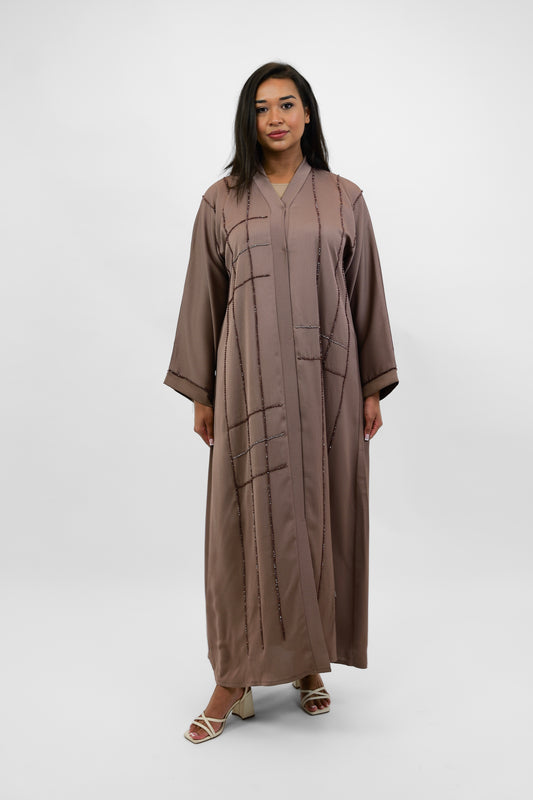 Stone Abaya - Cinnamon