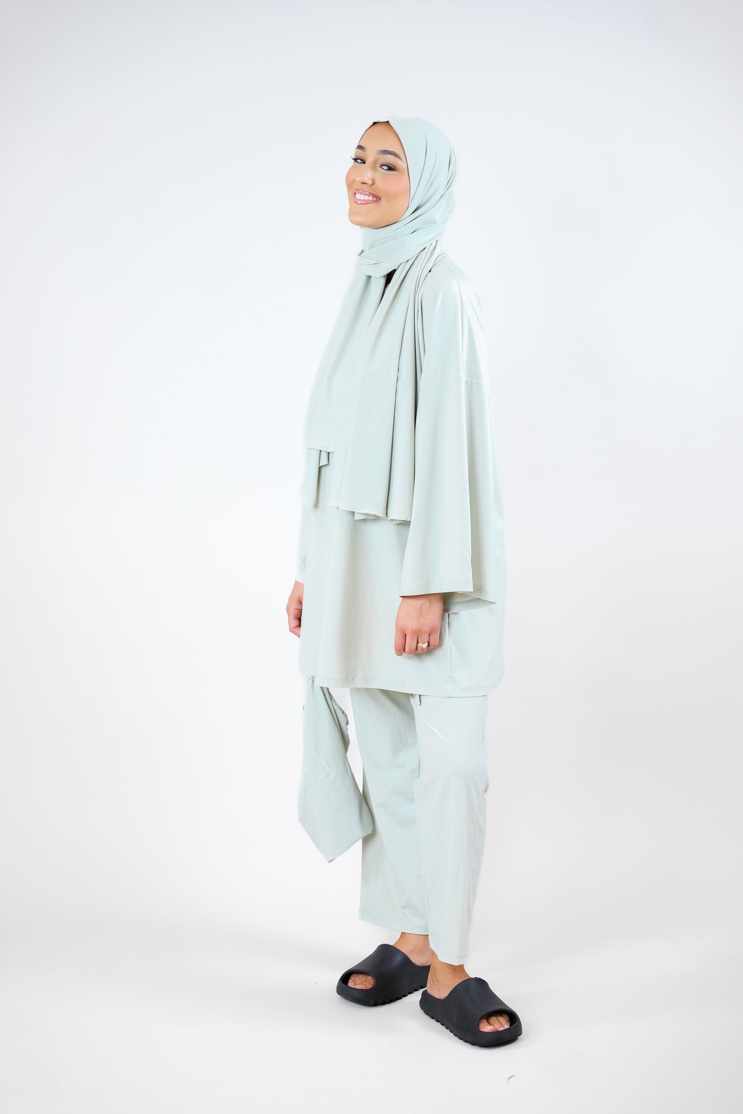 Mint burkini + cover-up