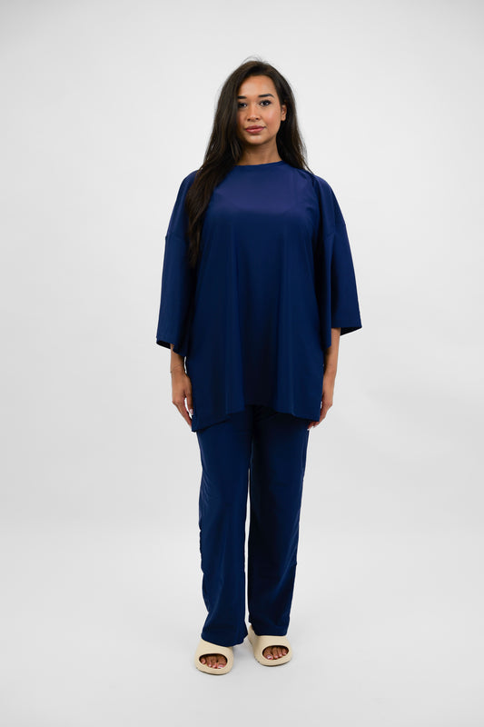 Navy blue - Wide pants